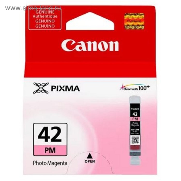 Картридж струйный Canon CLI-42PM 6389B001 фото пурпурный для Canon PRO-100 (37стр.) картридж canon cli 42m 6386b001 для canon pro 100 пурпурный