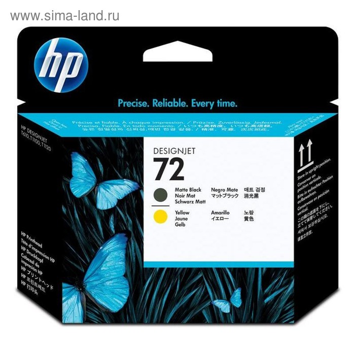 

Картридж струйный HP №72 C9384A черный матовый/желтый печатающая головка для HP DJ T1100/T610 1724