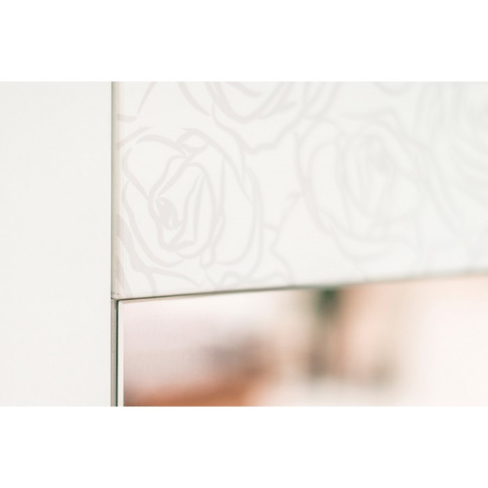 Панель с зеркалом "Амели", 44х212,2х2,6 см, цвет белый