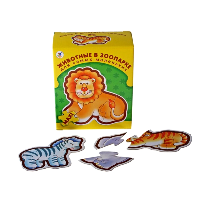 Набор пазлов для самых маленьких «Животные в зоопарке», 3 элемента