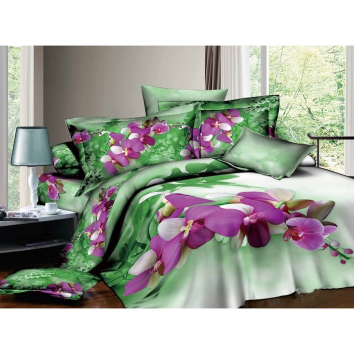 КПБ евро, 220х245 см, 200х220 см, 50х70 см-2 шт., сатин TS03-823