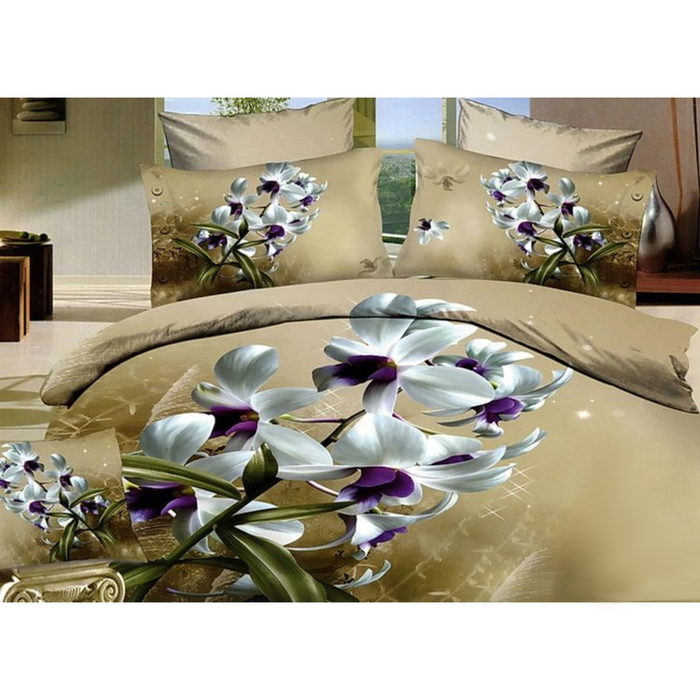 КПБ евро, 220х245 см, 200х220 см, 50х70 см-2 шт., сатин TS03-946