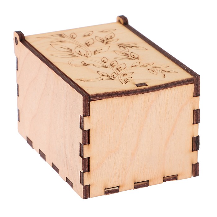 Шкатулка из дерева "Веточка" №3-1 11х7х7 см (набор 6 деталей)