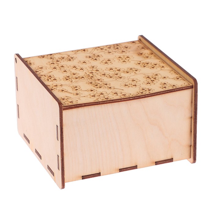 Шкатулка из дерева "Сакура"  №5 11х11,5х7 см (набор 6 деталей)