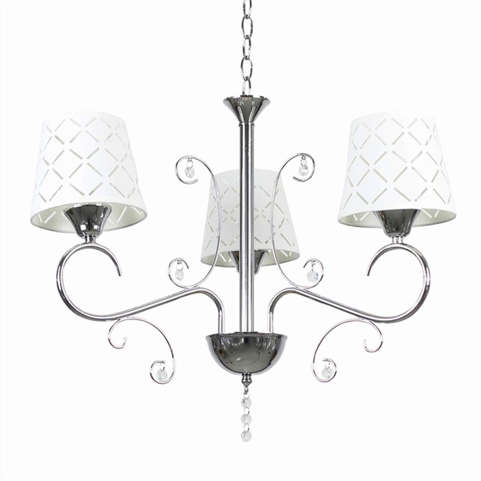 Люстра "Капитолина" 3х40Вт Е14 хром-белый