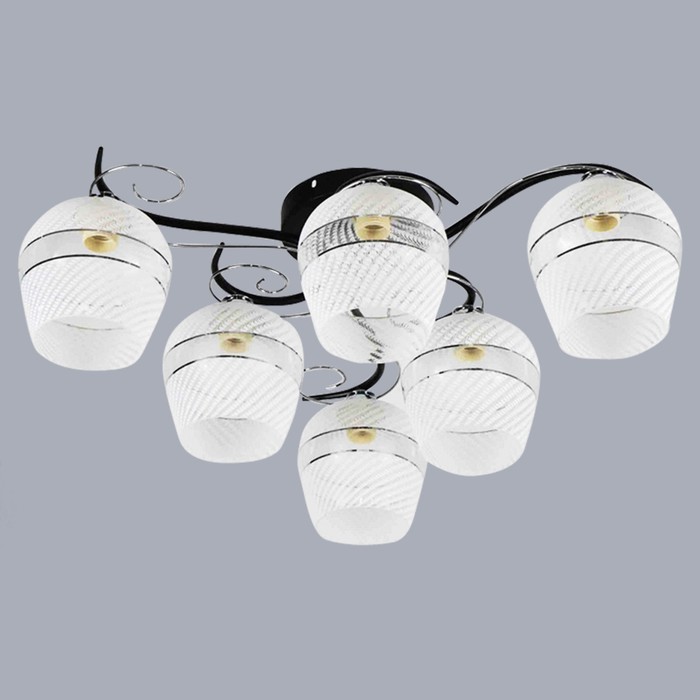 Люстра "Манефа" 6х60Вт E27 хром-венге