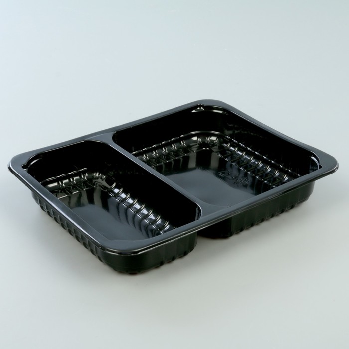 Лоток под запайку, 227*178*35 мм, 350мл/650мл, цвет черный