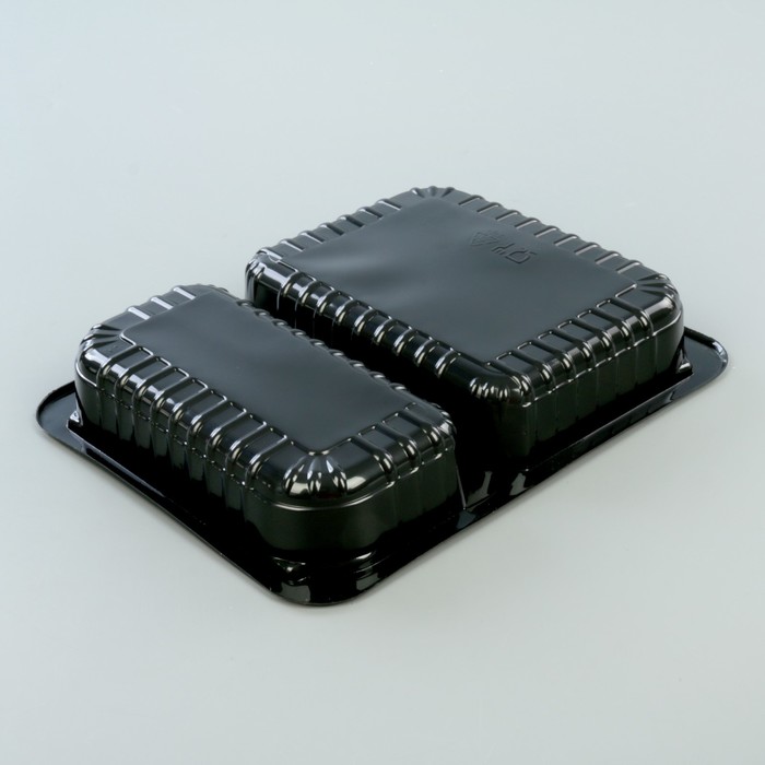 Лоток под запайку, 227*178*35 мм, 350мл/650мл, цвет черный