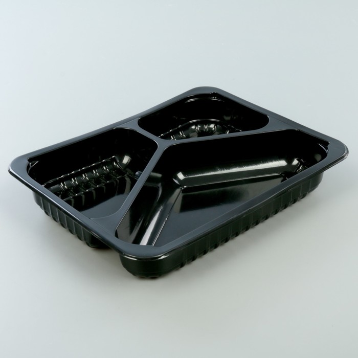 Лоток под запайку, 227*178*35 мм, 215мл/300мл/500мл, цвет черный