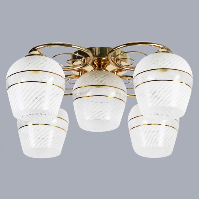 Люстра "Милица " 5х60Вт E27 золото