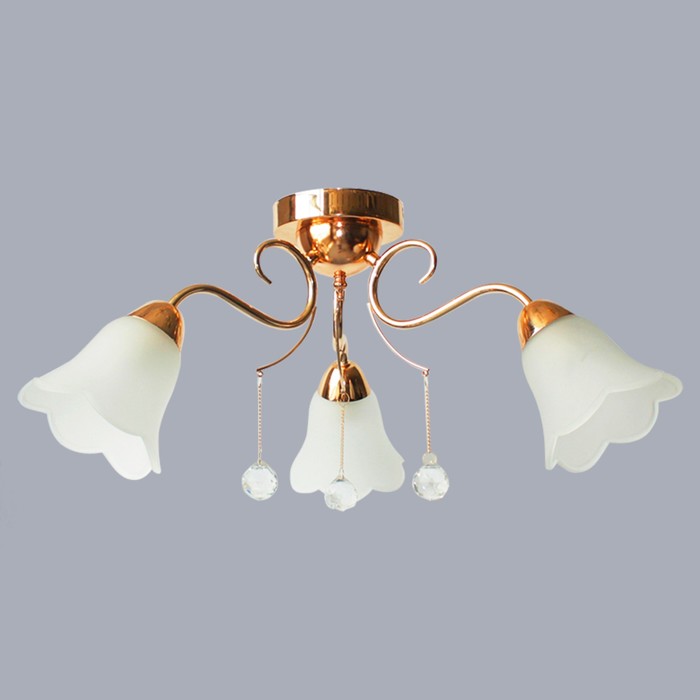 Люстра "Эллина " 3х40Вт E14 золото d60см.