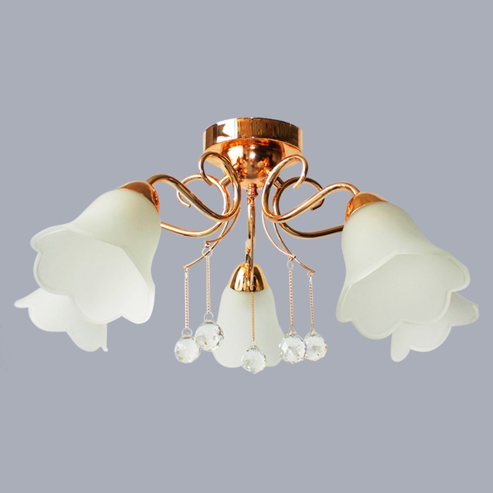 Люстра "Эллина " 5х40Вт E14 золото d60см.