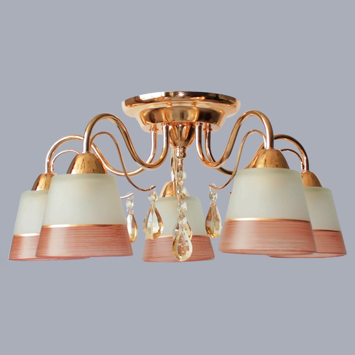 Люстра "Эмилия " 5х40Вт E14 золото d52см.