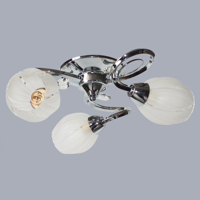 Люстра "Августа" 3х40Вт E14 хром d44см.