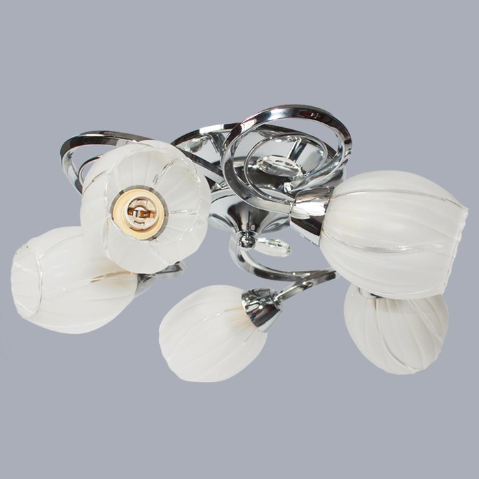 Люстра "Августа" 5х40Вт E14 хром d48см.