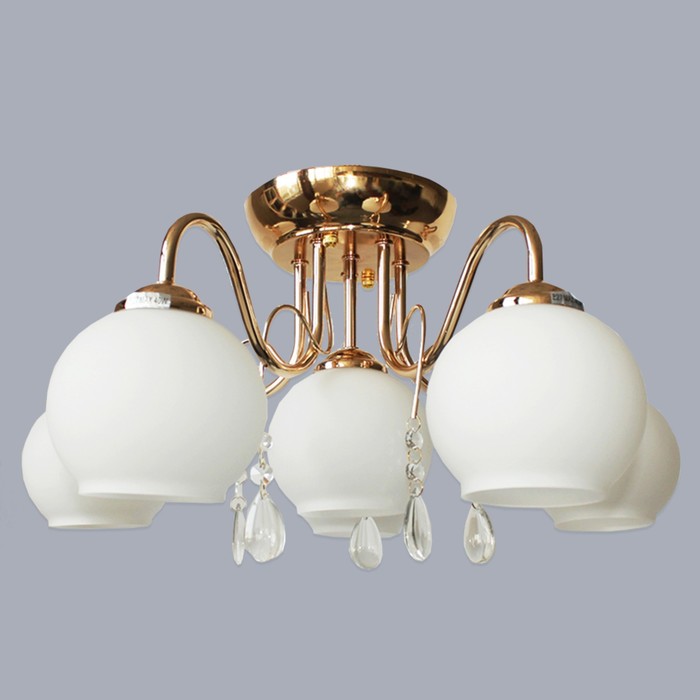 Люстра "Аделина" 5х40Вт E27 золото d54см.