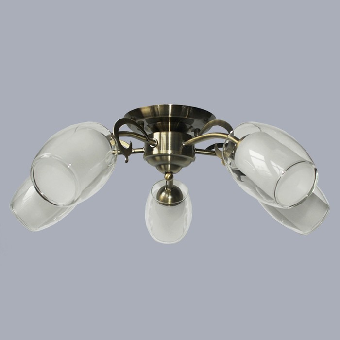 Люстра "Аксинья " 5х40Вт E14 бронза d55см.