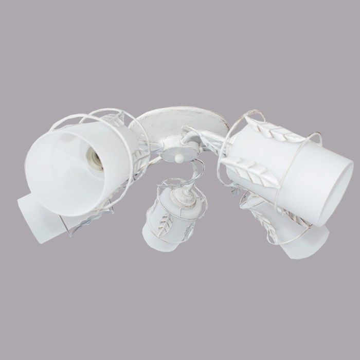 Люстра "Анисья " 5х40Вт E14 белый патина d63см.