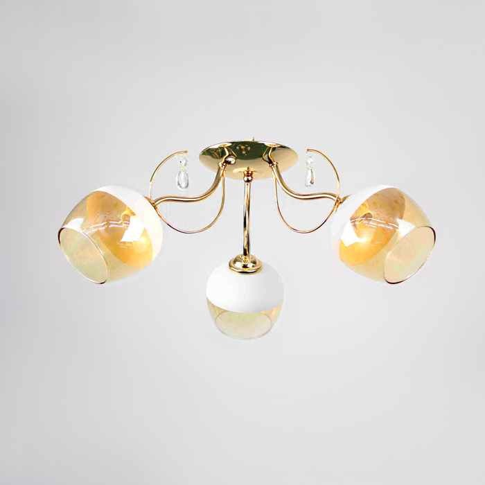 Люстра "Римма" 3x60Вт E27 золото 35x35x20см