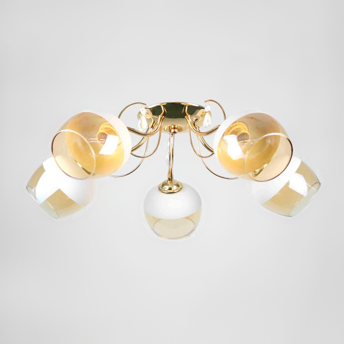 Люстра "Римма" 5x60Вт E27 золото 50x50x20см