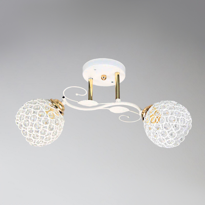 Люстра "Стэлла" 2x60Вт E27 белый 30x15x20см