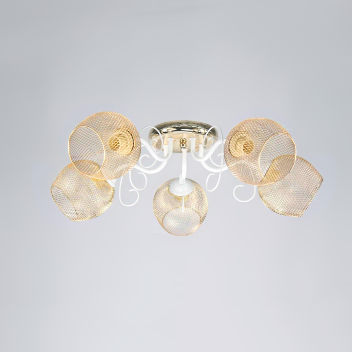 Люстра "Шато" 5x60Вт E27 золото 50x50x20см