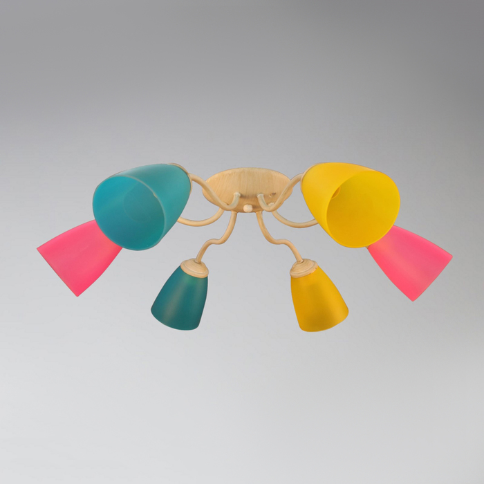 Люстра "Цирилла" 6x60Вт E27 белый 50x50x20см