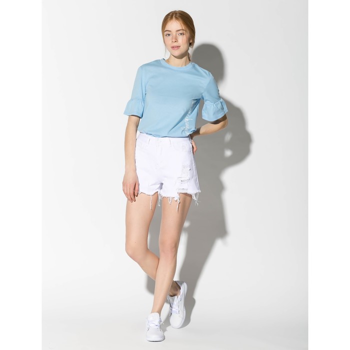 Шорты женские джинсовые 616 цвет белый, р-р 25