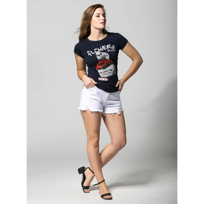 Шорты женские джинсовые 616 цвет белый, р-р 30