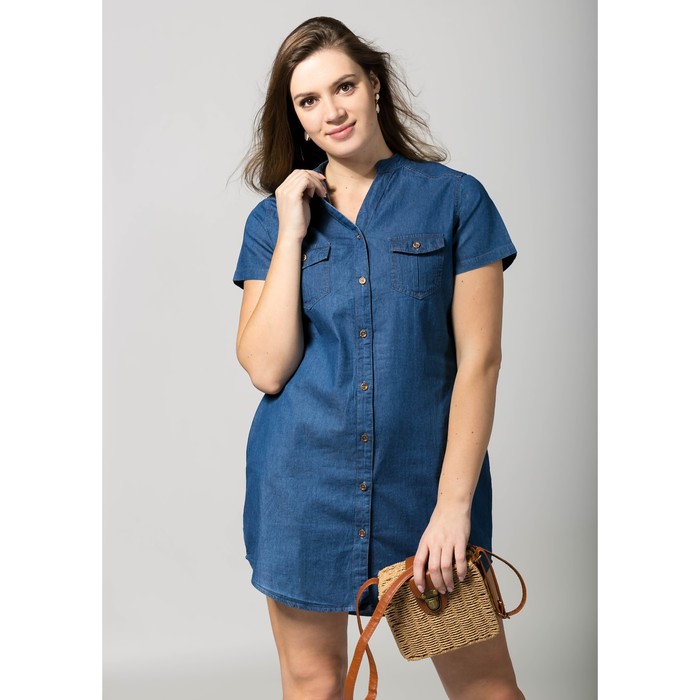 Туника женская 1681 цвет синий, р-р 46-48 (L)