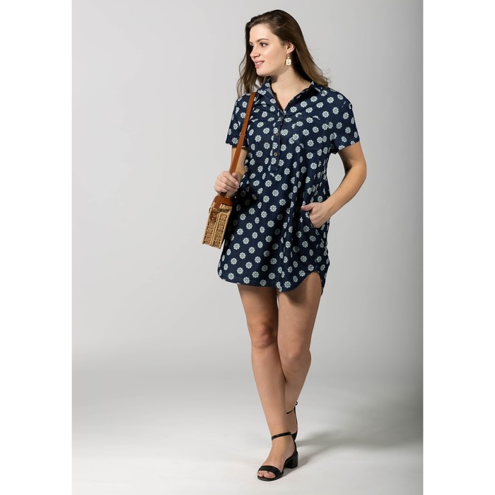 Туника женская 1689 цвет синий, р-р 58 (5XL)