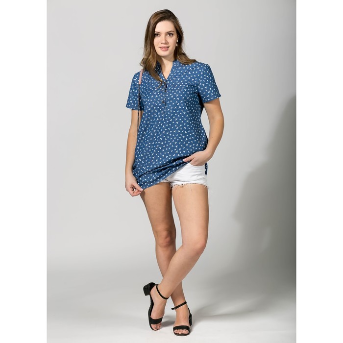 Туника женская 1679 цвет синий, р-р 52 (2XL)