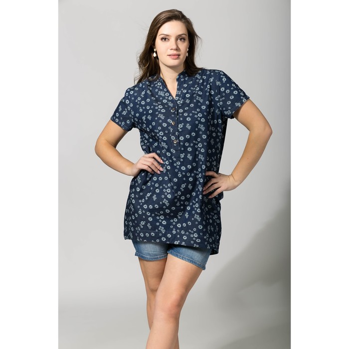 Туника женская 1685 цвет синий, р-р 60 (6XL) 3463970