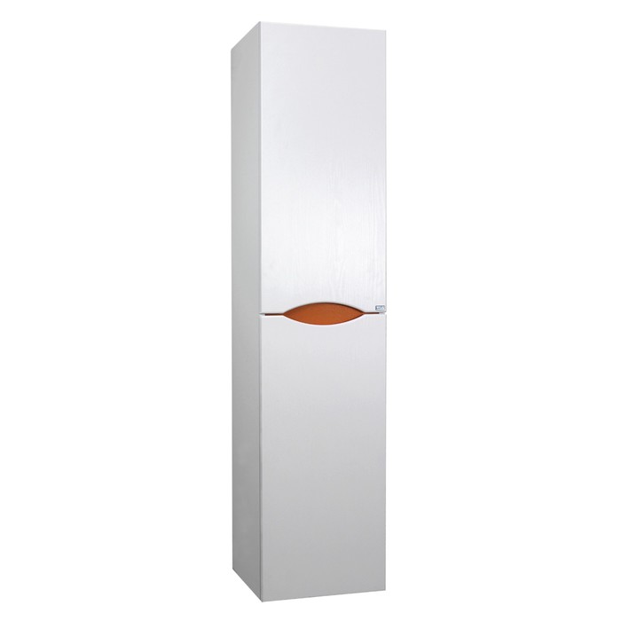 Пенал подвесной ЭЛВИС-40 2 двери Цвет: оранж шагрень/белое дерево