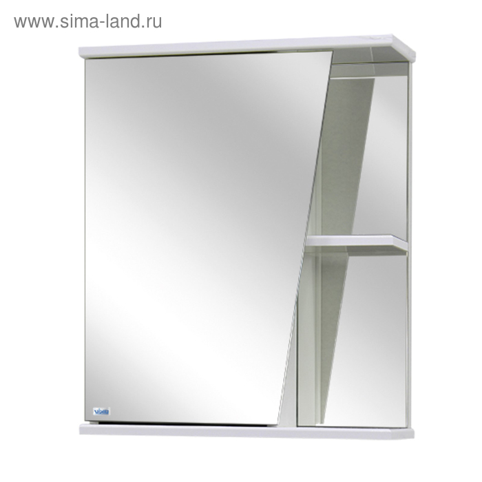 Шкаф-зеркало Астра Правое, Цвет: белый Материал - ЛДСП 16 см х 50 см х 60 см