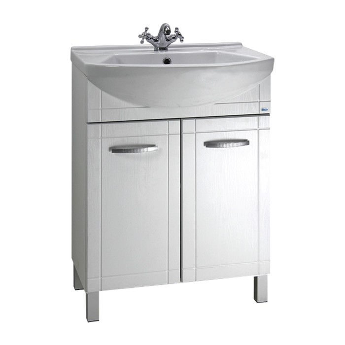 Тумба под раковину Милано 65 2 двери, Цвет: белое дерево