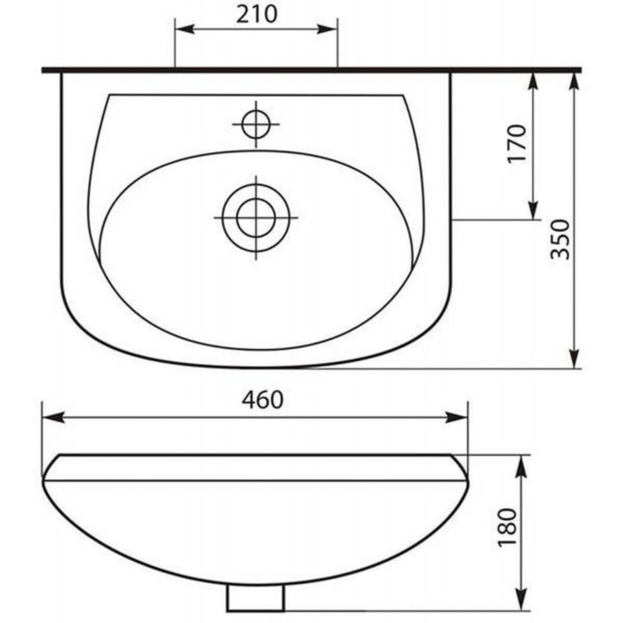 Раковина Уют 45