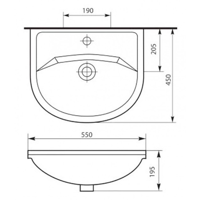 Раковина Уют 55