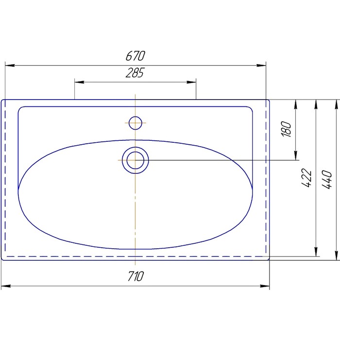 Раковина Калипсо 70