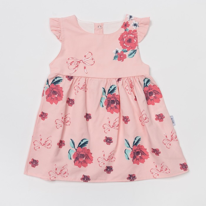 Платье для девочки, рост 80 см, цвет персиковый 738_М