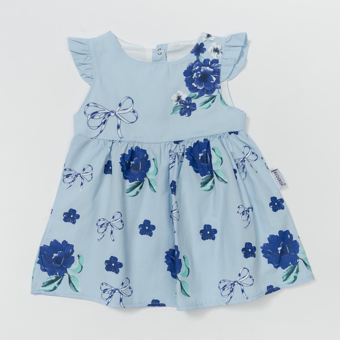 Платье для девочки, рост 80 см, цвет голубой 738_М