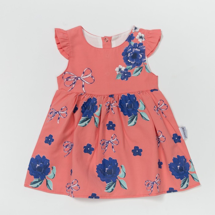 Платье для девочки, рост 74 см, цвет коралловый 738_М