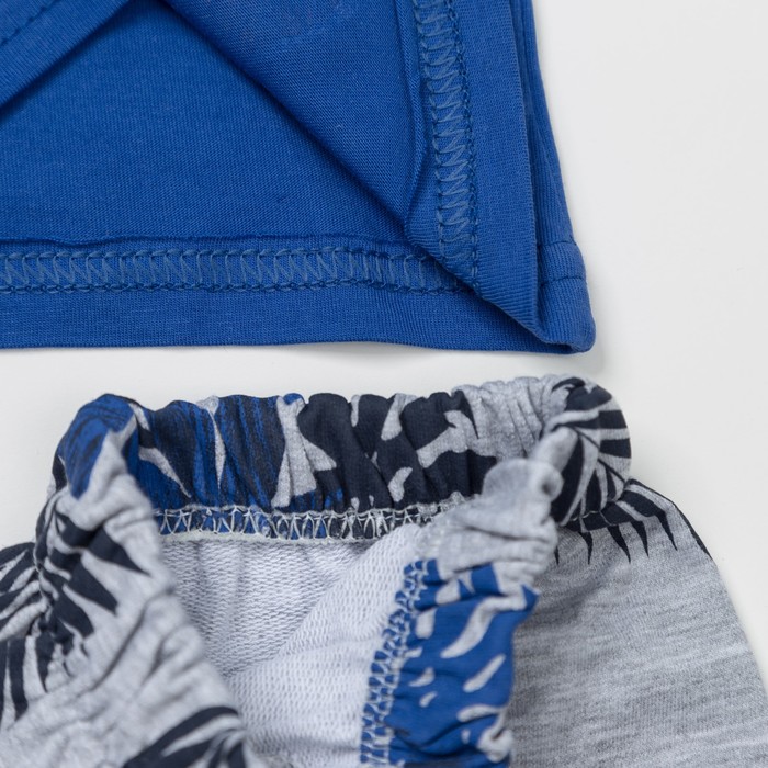 Комплект для мальчика, рост 74 см, цвет синий 760_М