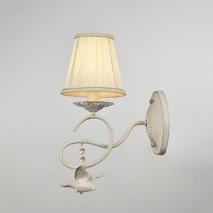 Бра "Чайка" 1x40Вт Е14 белый 21x14x23см