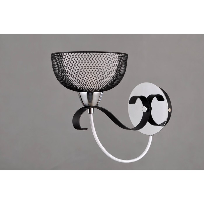 Бра "Ямуна" 1x40Вт Е14 хром, черный 26x15x23см