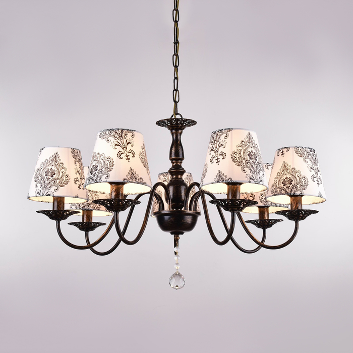 Люстра "Травиата" 7x40Вт Е14 черный/золото 74x74x86см