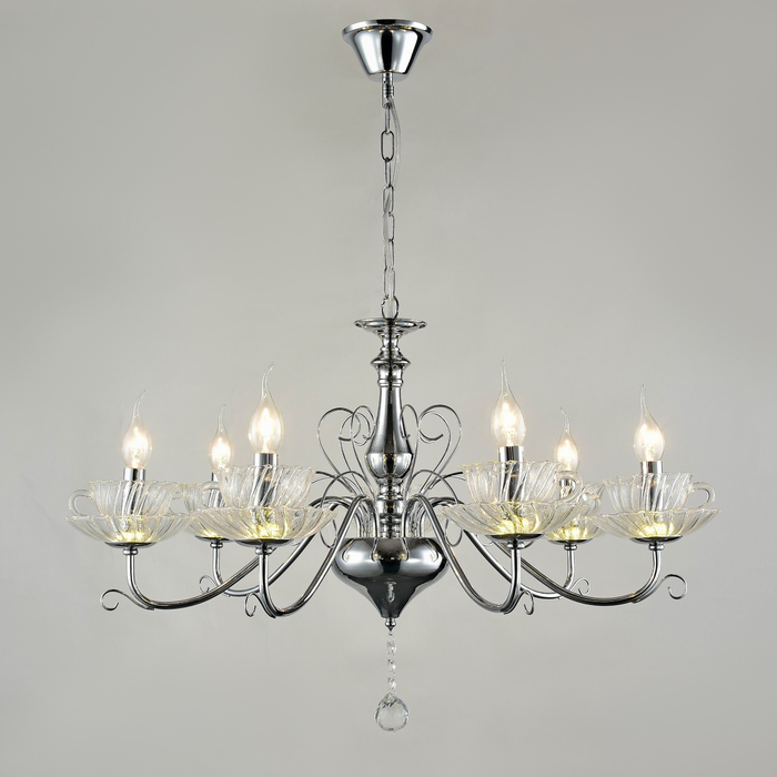 Люстра "Раймонда" 7x60Вт Е14 хром 70x70x90см