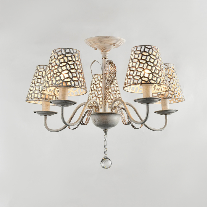 Люстра "Манон" 5x60Вт Е14 белый 57x57x46см