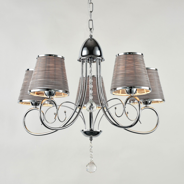 Люстра "Роланд" 5x60Вт Е14 хром 60x60x85см