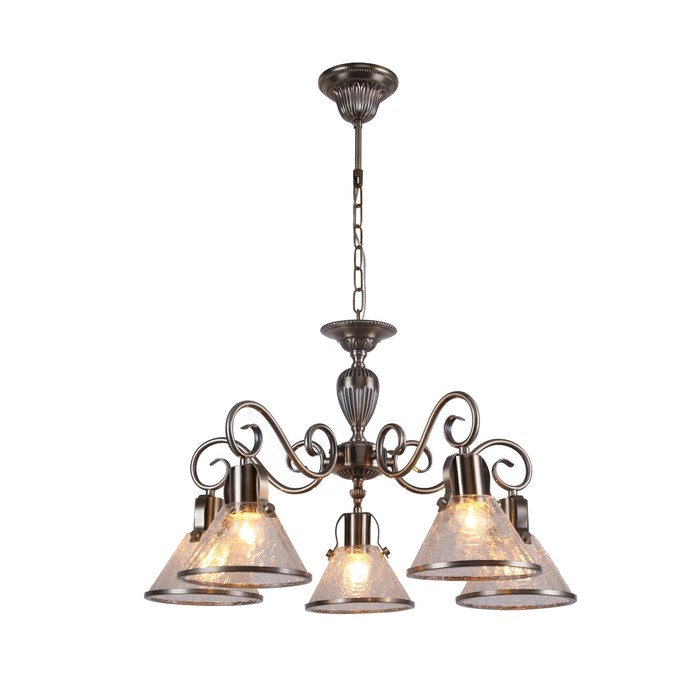 Люстра "Нина" 5x60Вт Е27 бронза 62x62x73см